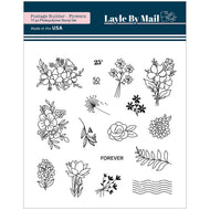 Postage Builder | Flowers - 4x4 Stamp Set