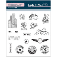 Layle By Mail | Postage Builder - Travel 4x4 Stamp Set