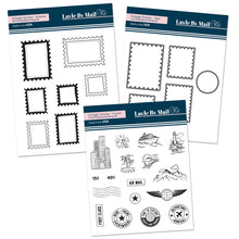 Load image into Gallery viewer, Postage Builder Frames &amp; Travel Stamps &amp; Metal Die Bundle