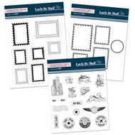 Postage Builder Frames & Travel Stamps & Metal Die Bundle