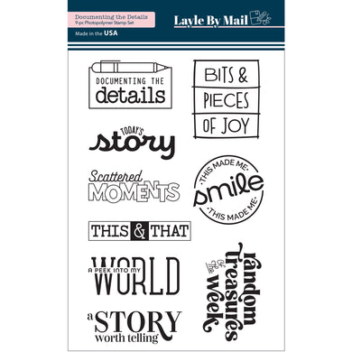 Layle By Mail | Documenting the Details - 4x6 Stamp Set
