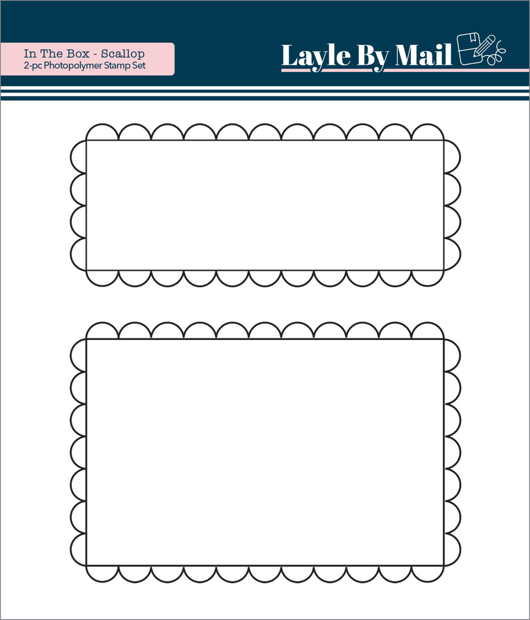 In The Box - Scallop - 4x4 Stamp Set