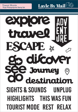 Travel Words - 6x8 Stamp Set