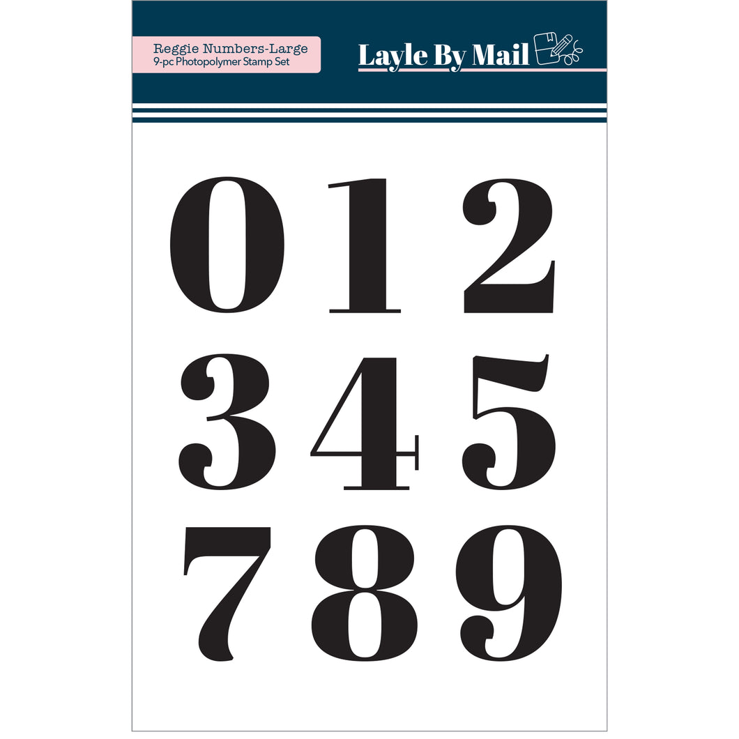Reggie Numbers - Large 3x4 Stamp Set