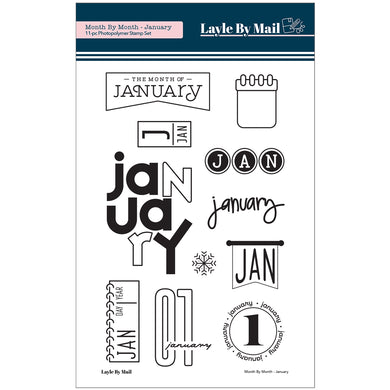 Month by Month - January - 4x6 Stamp Set