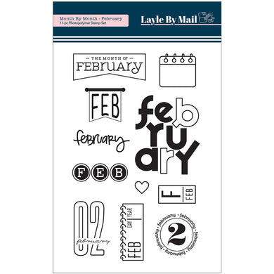 Month by Month - February - 4x6 Stamp Set