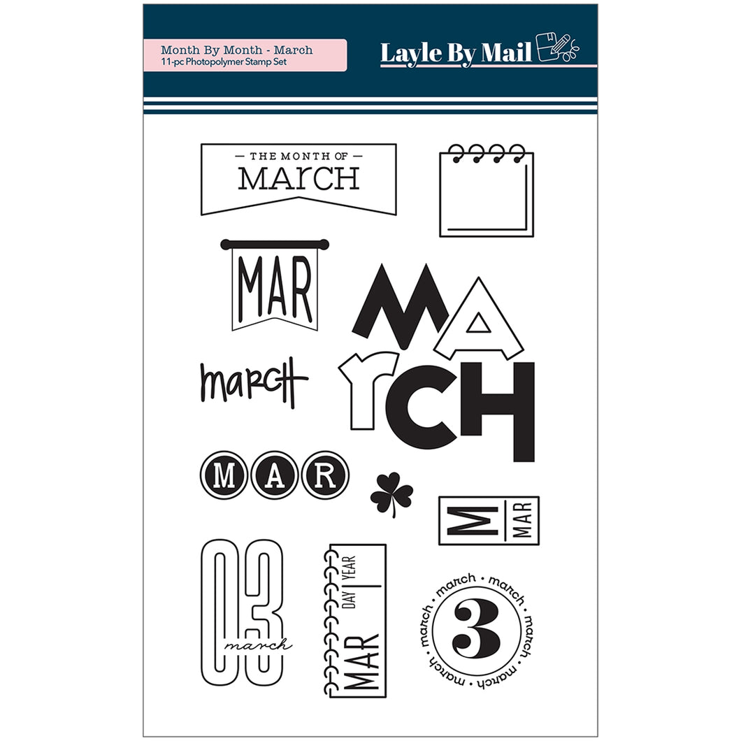 Month by Month - March - 4x6 Stamp Set