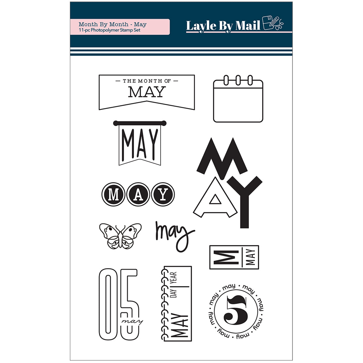Month by Month - May - 4x6 Stamp Set – Layle By Mail