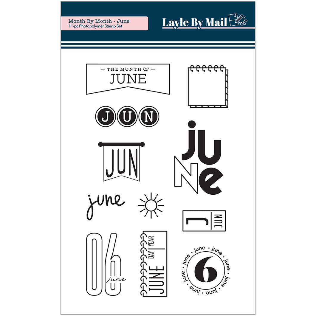 Month by Month - June - 4x6 Stamp Set