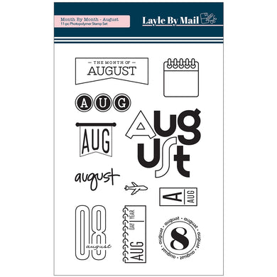 Month by Month - August - 4x6 Stamp Set