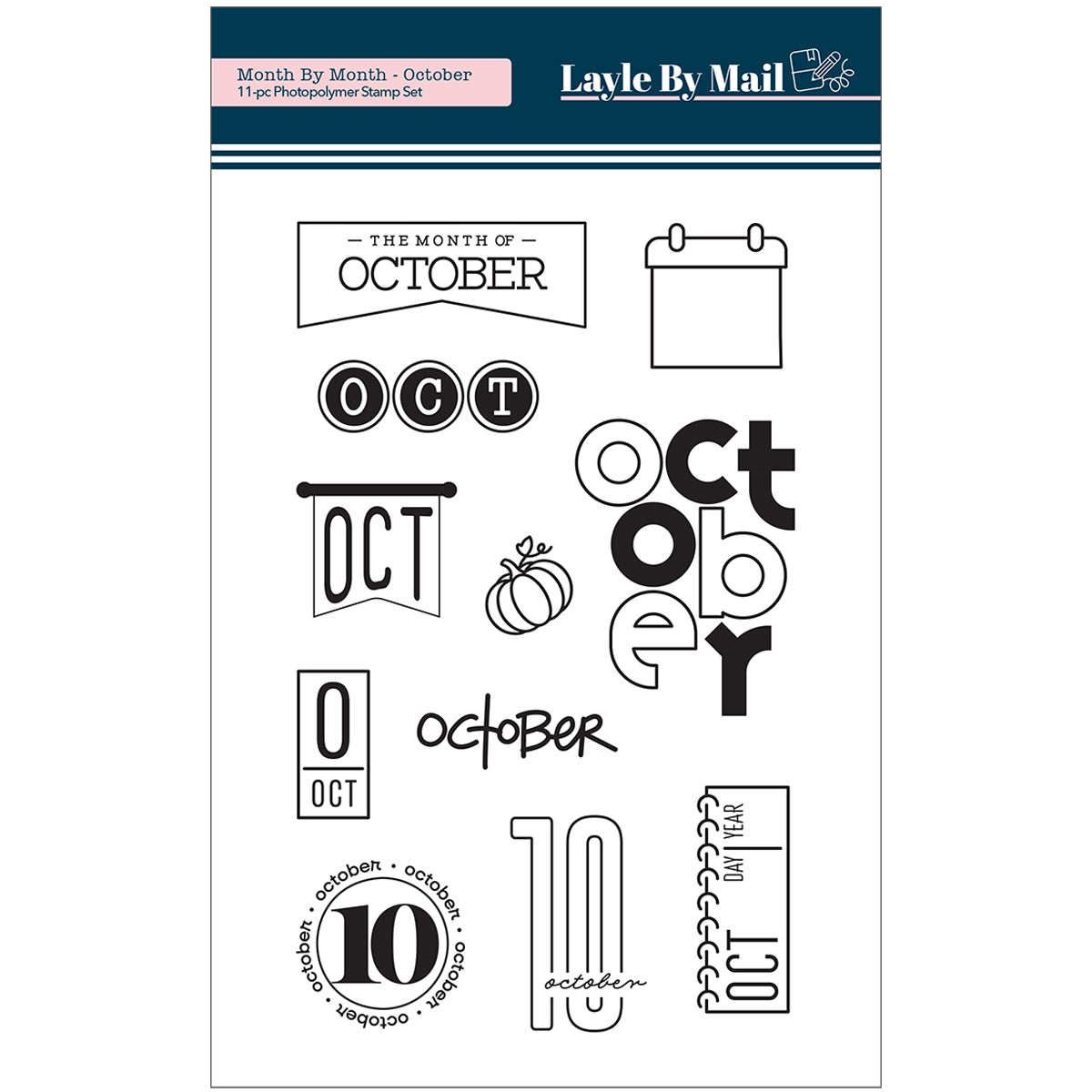 Month by Month - October - 4x6 Stamp Set – Layle By Mail