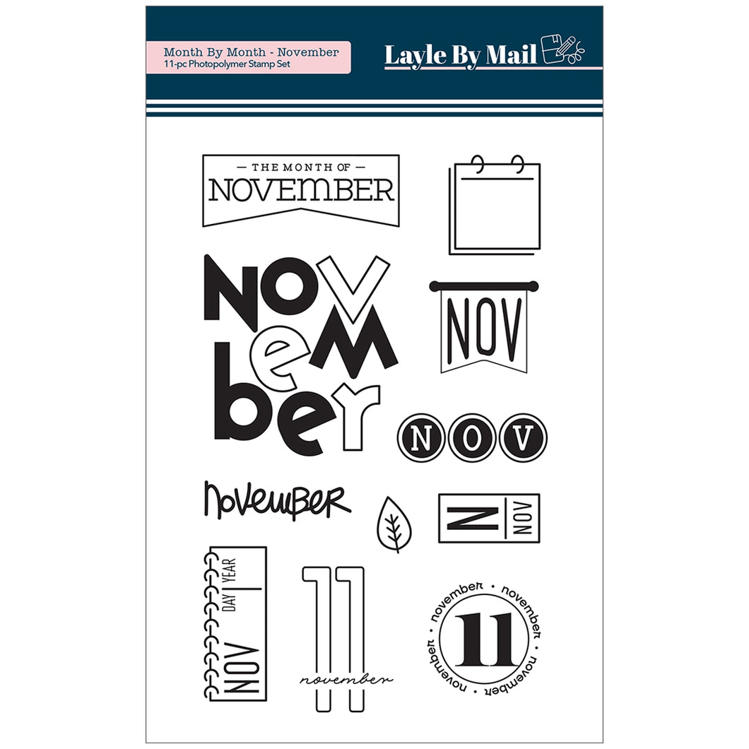 Month by Month - November - 4x6 Stamp Set