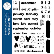 Digital Stamps:  About Last Month 2022