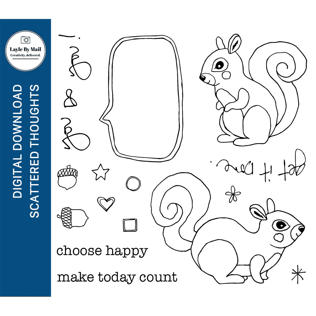 Digital Stamps: Scattered Thoughts – Layle By Mail