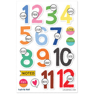 Layle By Mail | Number Months - 4x6 Vinyl Stickers