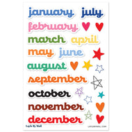 Layle By Mail | Word Months - 4x6 Vinyl Stickers