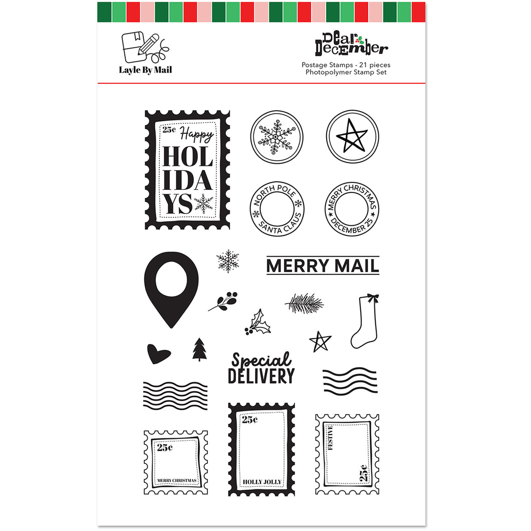 Layle By Mail | Dear December - Postage 4x6 Stamp Set