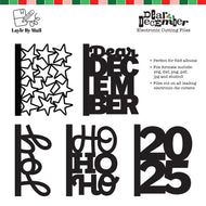 Digital Cut Files | Dear December - Set of (5) 6x8 Size Designs