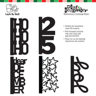 Digital Cut Files | Dear December - Set of (5) Traveler's Notebook Size Designs