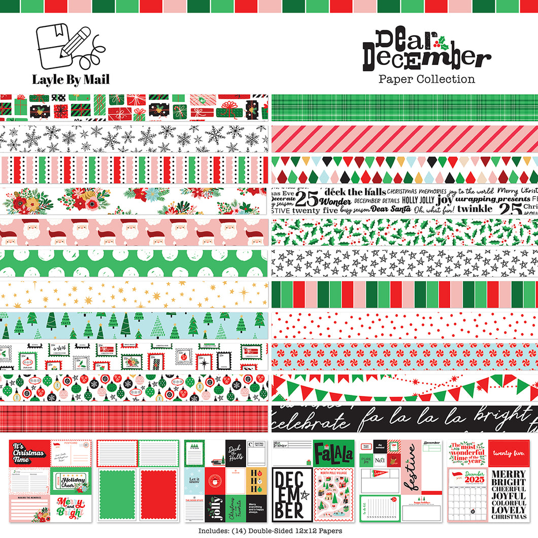 Layle By Mail | Dear December - 12x12 Paper Pack