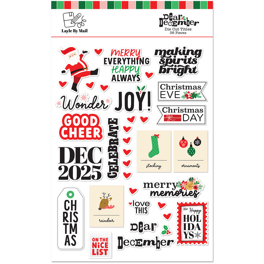 Layle By Mail | Dear December - Die Cut Titles