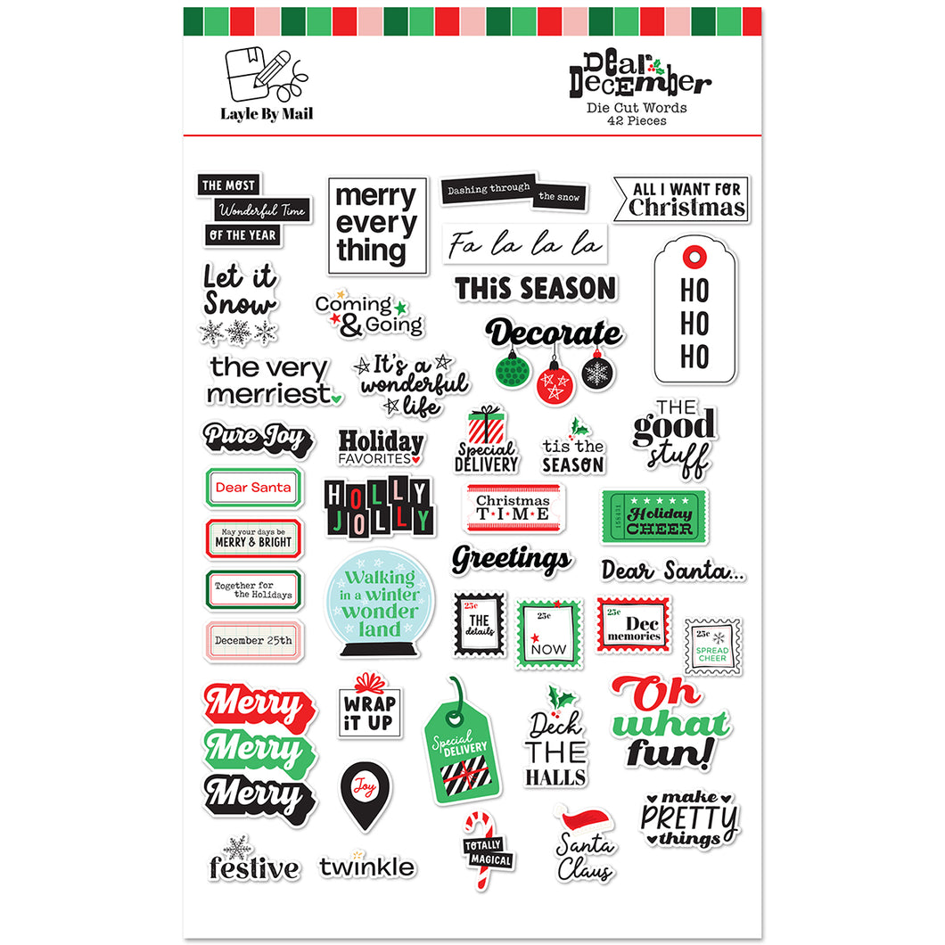Layle By Mail | Dear December - Die Cut Words