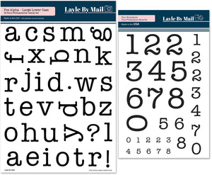 Poe Alpha Large Lower Case & Numbers Stamps Bundle