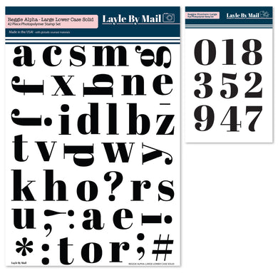 Reggie Alpha Large Lower Case & Numbers Stamp Bundle