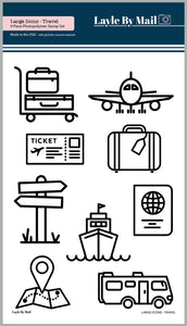 Large Icons - Travel 4x6 Stamp Set