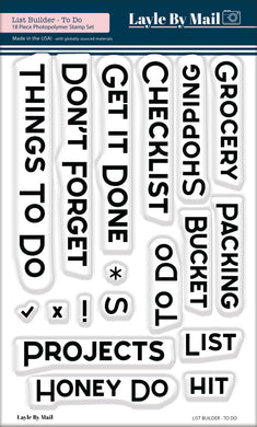 List Builder - To Do 4x6 Stamp Set