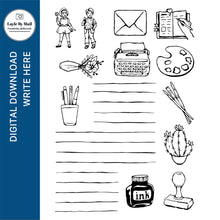 Load image into Gallery viewer, Digital Stamps:  Write Here