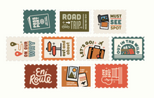 Load image into Gallery viewer, Let&#39;s Go - Stamp Washi Tape