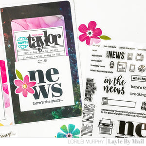 List Builder - In the News 2 - 5x7 Stamp Set