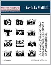 Load image into Gallery viewer, List Builder - Mini Icons - Photography 3x3 Stamp Set