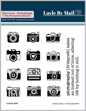 List Builder - Mini Icons - Photography 3x3 Stamp Set