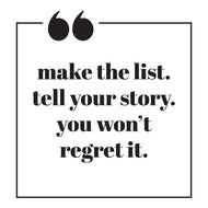 Make the List... Vinyl Sticker