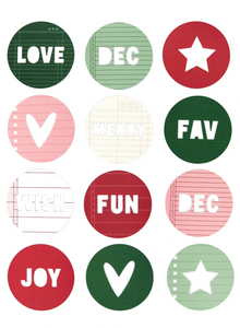 Elle's Studio | Merry Cardstock Die Cut Circles