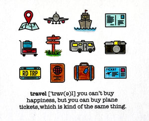 List Builder - Mini Icons - Travel 3x3 Stamp Set