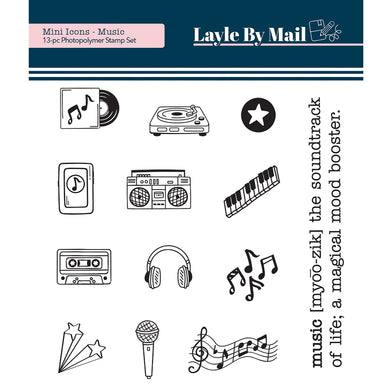 List Builder | Mini Icons - Music 3x3 Stamp Set