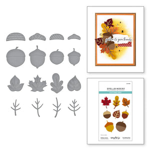Spellbinders | Autumn Archives - Falling Leaves Etched Dies