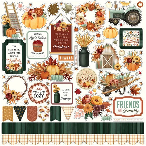 Carta Bella | Harvest - 12x12 Element Cardstock Stickers