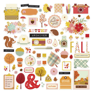 Spellbinders | Autumn Archives - Chipboard Die Cut Stickers