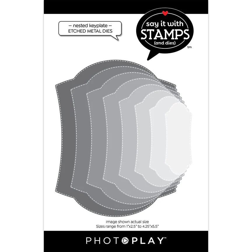 Photoplay Paper | Say It With Stamps - Nested Keyplate Metal Die Set