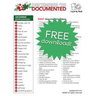 December Documented Idea Sheet | FREE DOWNLOAD