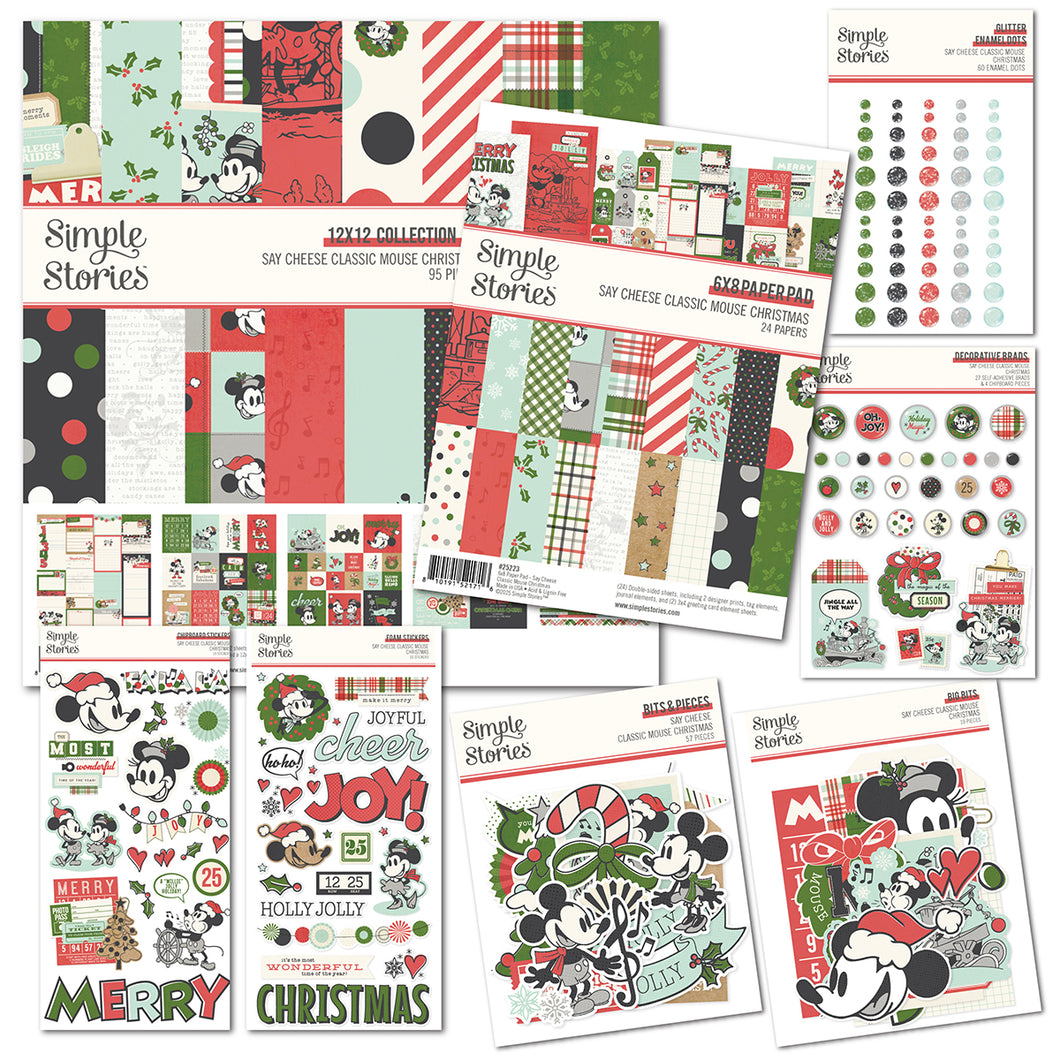 Simple Stories | Say Cheese Classic Mouse Christmas - BIG Bundle - ON REORDER, SHIPPING WEEK OF 9/8
