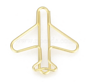 8 Pack Gold Airplane Paperclips