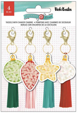 Peppermint Kisses Charms with Tassels