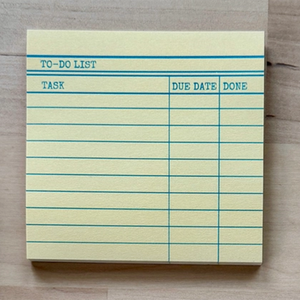 Library Card Post-It Sticky Notes