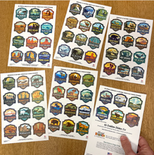 Load image into Gallery viewer, National Parks 66 Piece Vinyl Sticker Set - Mini EMBLEMS