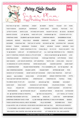 Pretty Little Studio | Sugar Plum - Figgy Pudding Stickers White